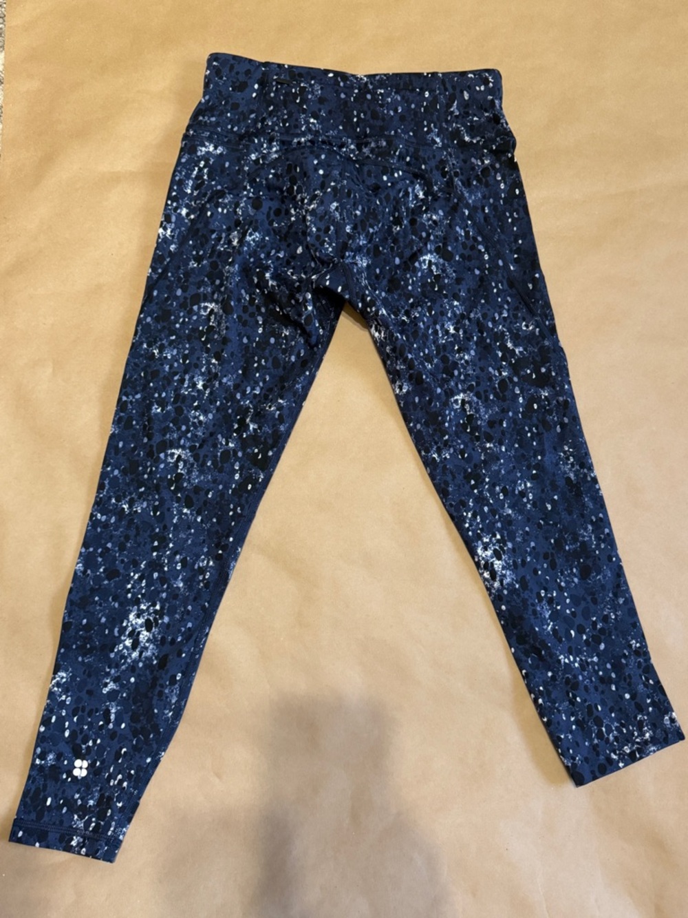 Sweaty Betty 7/8 Leggings in Navy Blue Splatter- Small/6